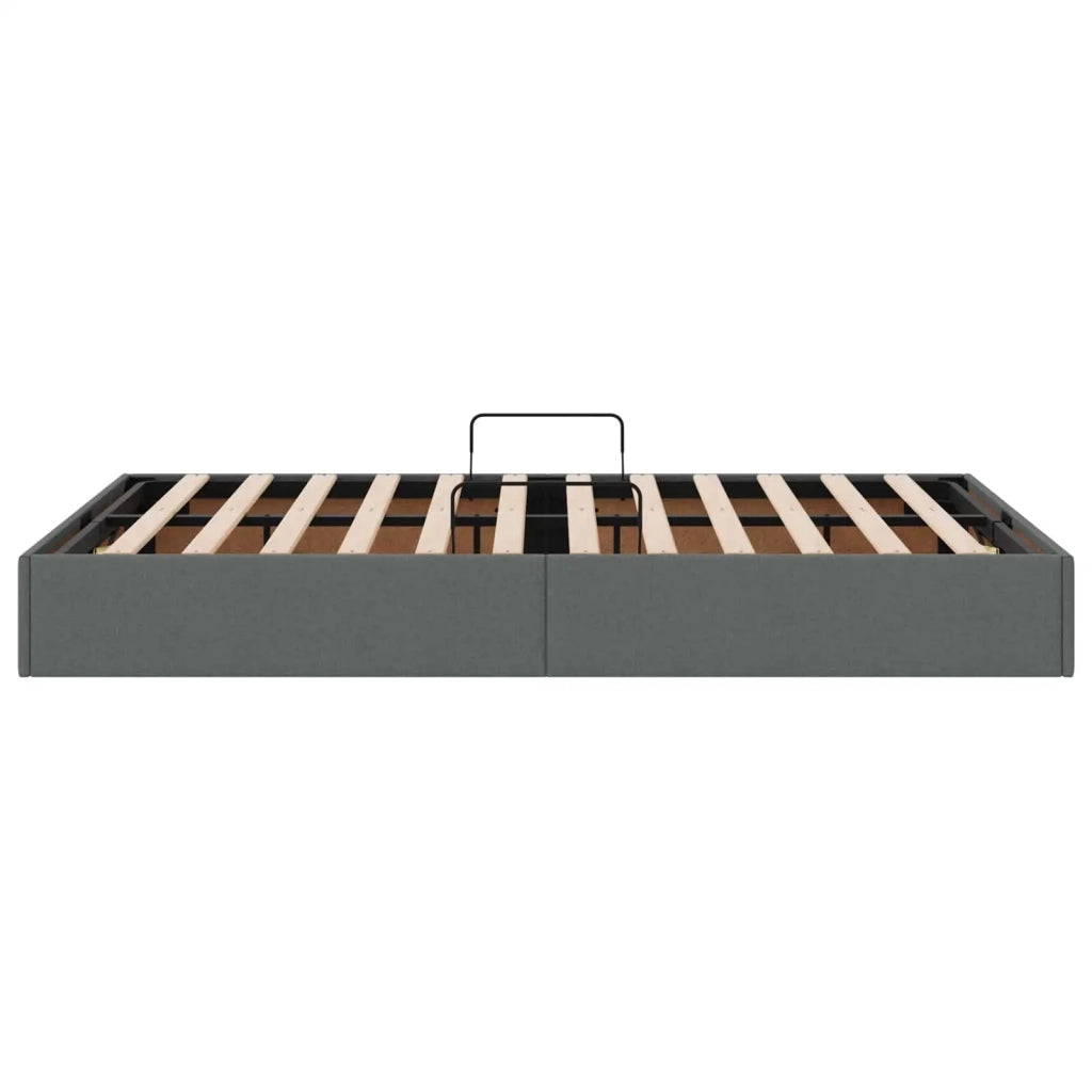 Letto ottomano Grigio scuro 120 x 190 cm Tessuto 3442809