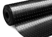 Tappeto Rivestimento Pavimento Gommato PVC Con Bolle Colore Nero Bollato - 100x200 - Floor Nero