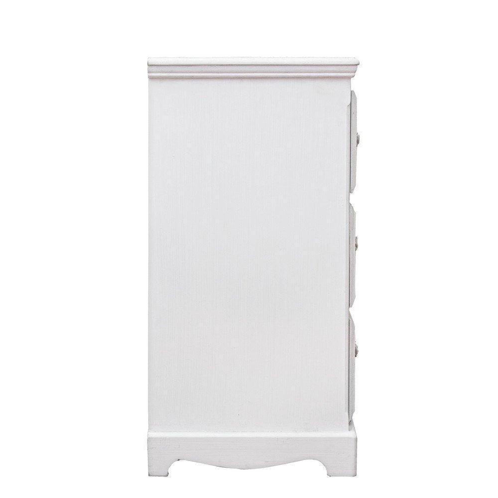 Cassettiera Legno Bianco Rustica da Interno - BLAINE