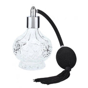 Fialetto per profumo riutilizzabile 80ml - vetro retro - vuoto - con atomizzatore - progettato con stile - contenitore per profumo riutilizzabile