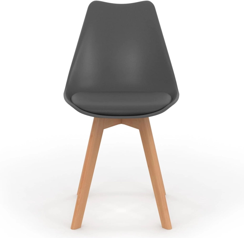 Set di 4 sedie da pranzo grigio scuro SARA