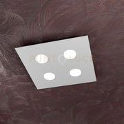 AREA PLAFONIERA 4 LUCI QUADRA GRIGIO 1127-PL4-GR