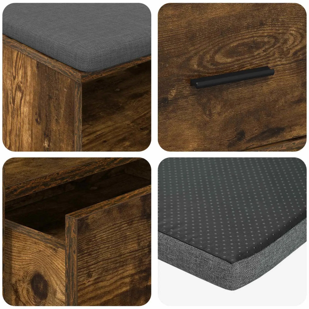 Panca per ingresso Quercia Affumicata 100 x 38 x 46 cm