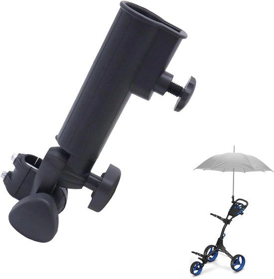 Supporto per Ombrello per Carri da Golf e Carri da Golf a Spinta - Nylon, Nero