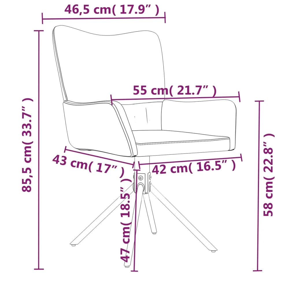 Sedie da Pranzo Girevoli 2 pz Grigio Chiaro in Velluto cod mxl 10126
