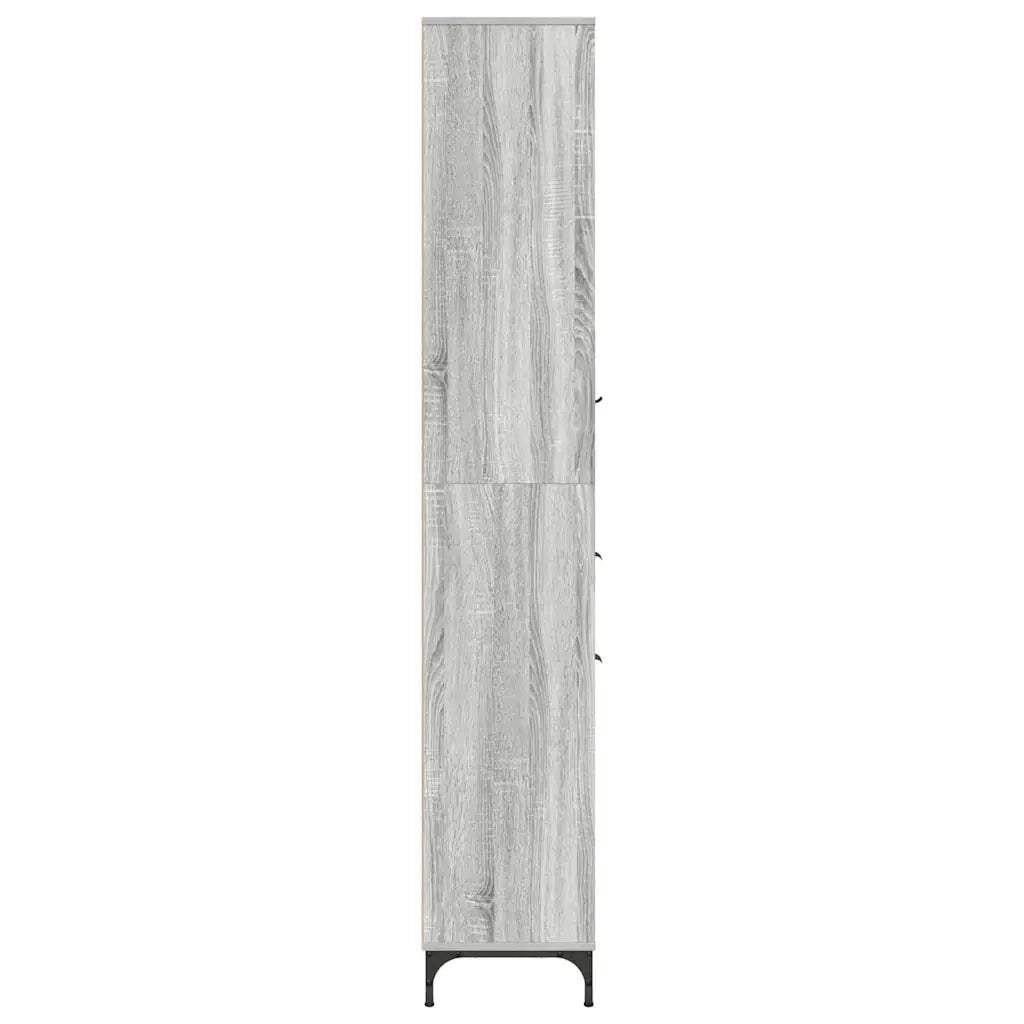 Mobile da Bagno con cassetto Grigio Sonoma 31,5 x 33 x 190 cm