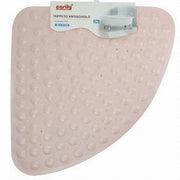 Trade Shop - Tappeto In Pvc Antiscivolo Triangolare Rosa Per Vasca Bagno Doccia 50x70cm 79733 -