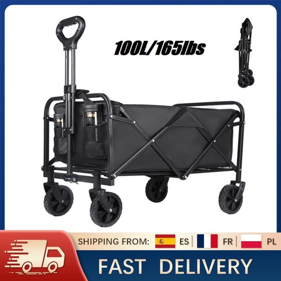 Caravan per Campeggio - Grande Capacità - Ripiegabile - 100L - Portatile