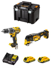 DeWALT Kit DWK206 (DCD796 + DCS355 + 2 x 2,0 Ah + DCB107 + TSTAK VI)