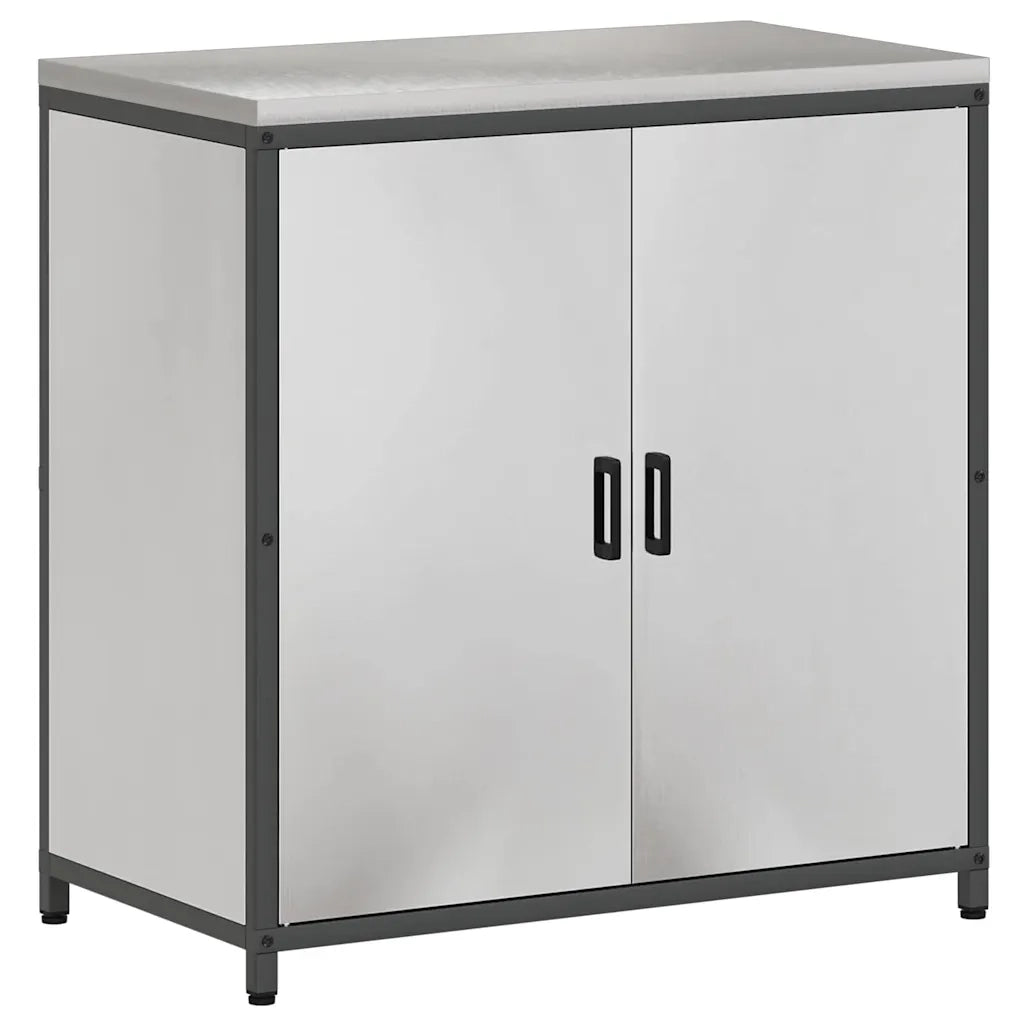 vidaXL Set di Stoccaggio per Cucina 3 pcs Argento 240 x 50 x 92 cm