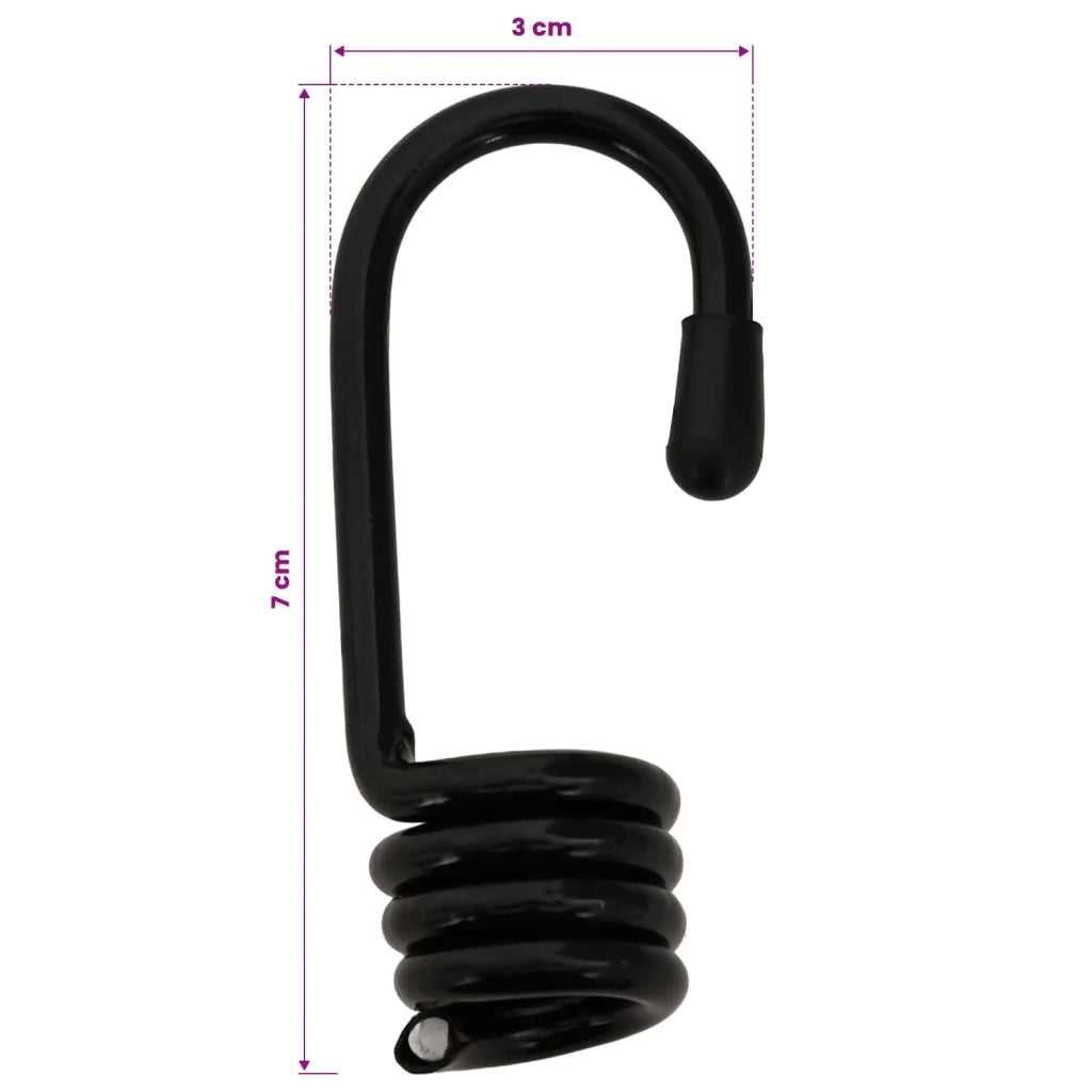 Ganci 12 pz Nero 8 mm x 5 cm Acciaio 42047686