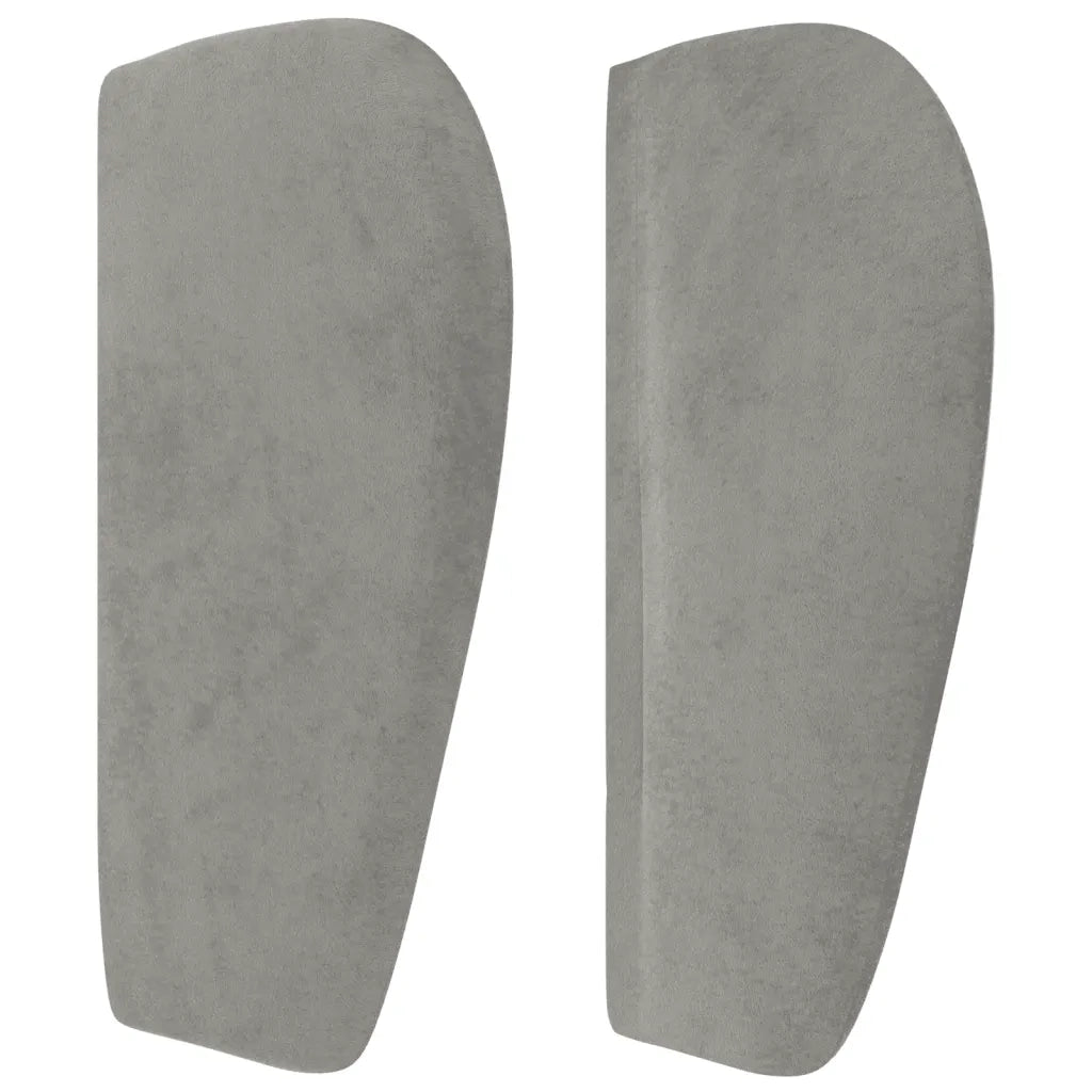 Testiera ad Orecchio Grigio Chiaro 103x23x78/88 cm in Velluto 3117620