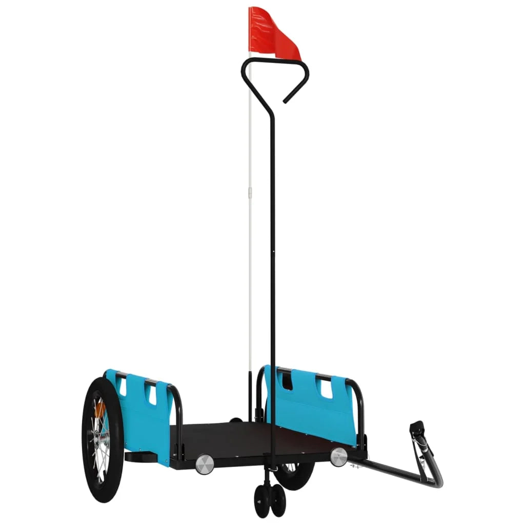 Rimorchio/carrello per bicicletta tessuto Oxford ferro blu 02_0044392