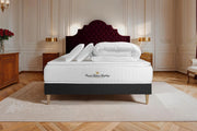Pacchetto letto completo - Materasso 140x190cm + Box spring con doghe (kit) + 2 cuscini + Piumino - George V
