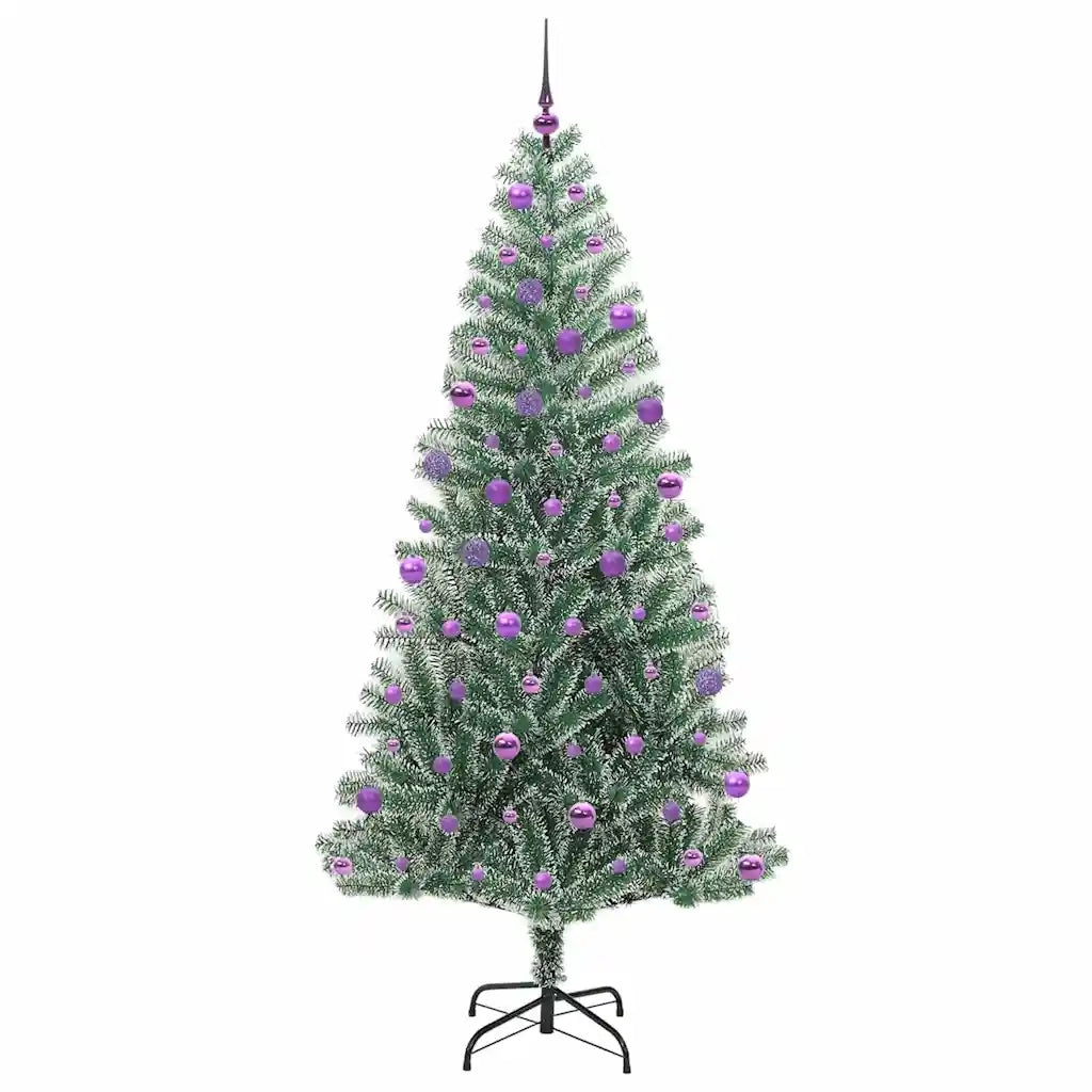 Albero di Natale | Decorazioni natalizie Artificiale Imbiancato con Luci LED 210 cm