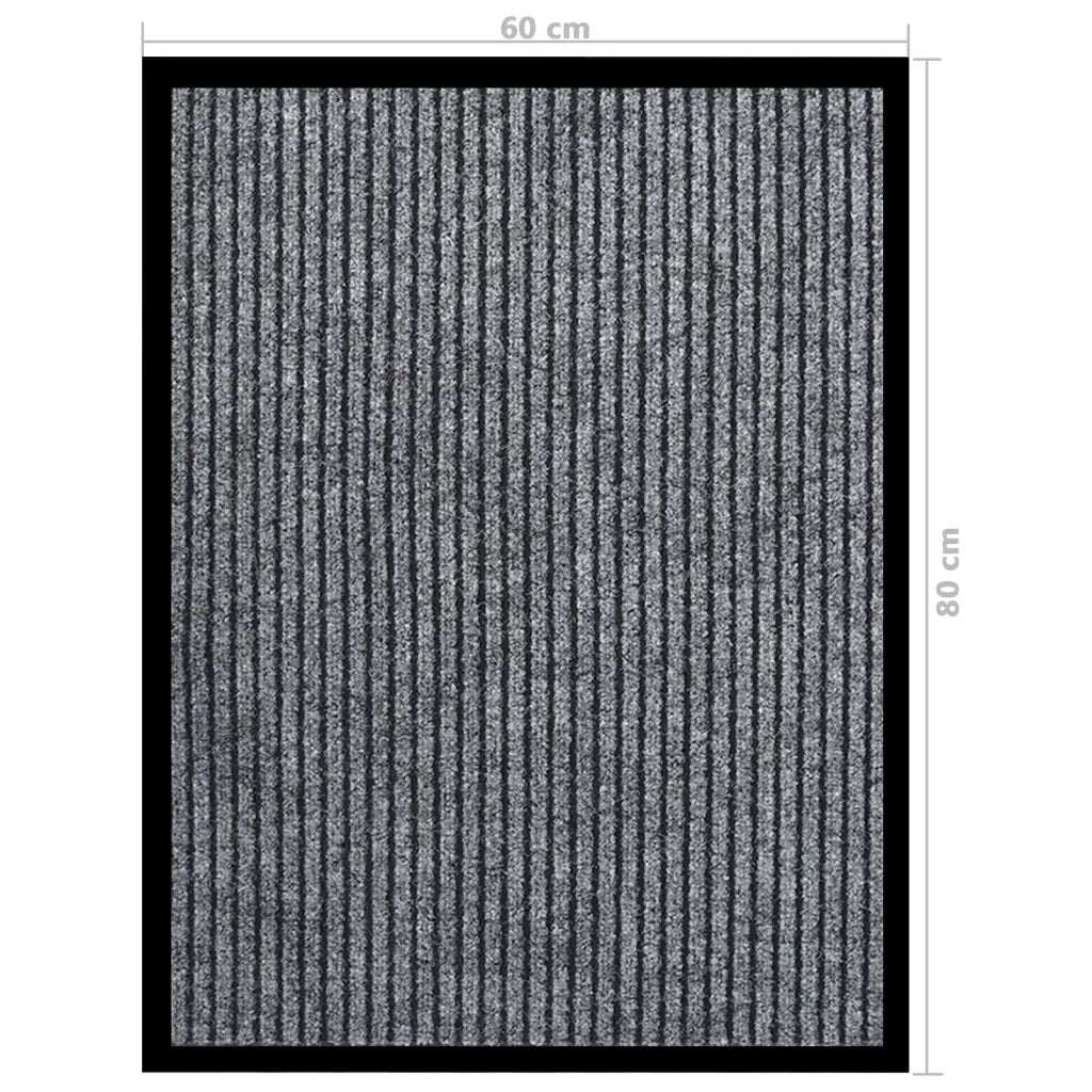 Zerbino | Tappetino Striato Grigio 60x80 cm