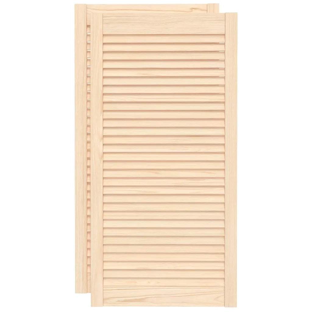 Ante con Design a Lamelle 2 pz 99,3x49,4 cm in Legno di Pino 151137