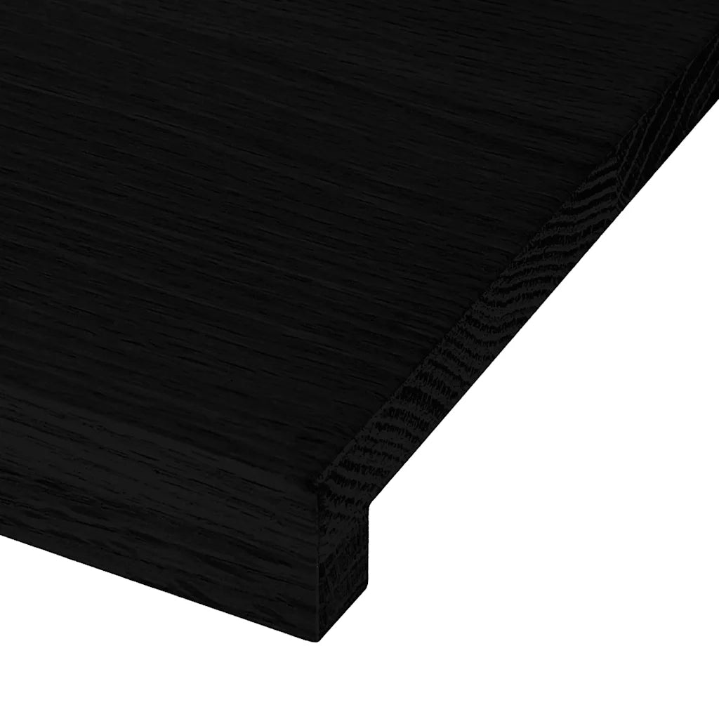 Davanzali 2 pz Marrone Scuro 80x20x2 cm Legno Massello Rovere CFW1985711