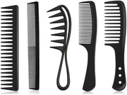 Set di Kamme Professionali per Capelli - 5 Pezzi - Kamme Larghe Antistatiche - Materiali Resistenti - Kamme Leggere - Ideali per Capelli Ricci e Arricciati