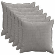 Federa 6 pz HOUTEN Grigio Chiaro 65 x 65 cm corduroy 921028