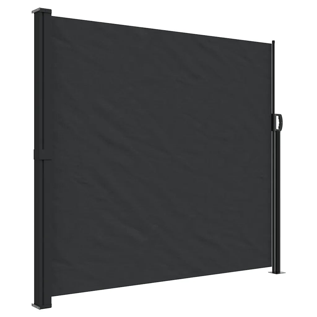 Tenda da Sole | Tenda parasole Laterale Retrattile Nera 180x600 cm