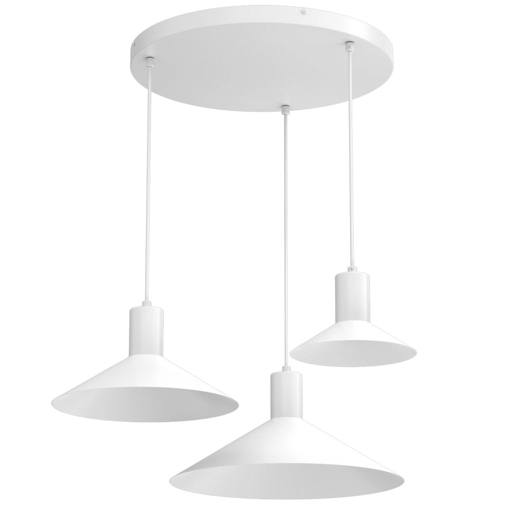 Lampada sospesa Nox 3 luci GU10 bianca metallo
