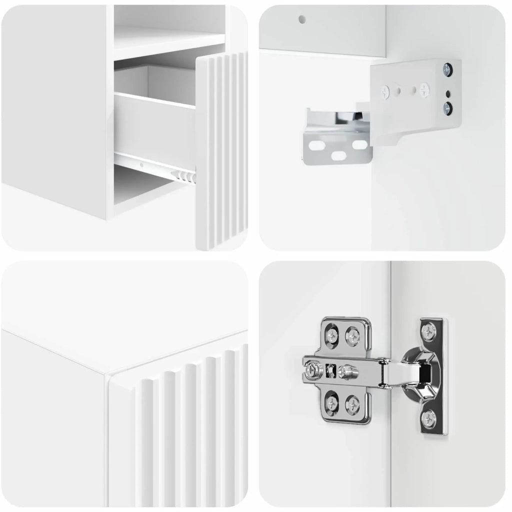 Set di mobili per il bagno 5 pz Bianco 33 x 34,5 x 160 cm 3406003