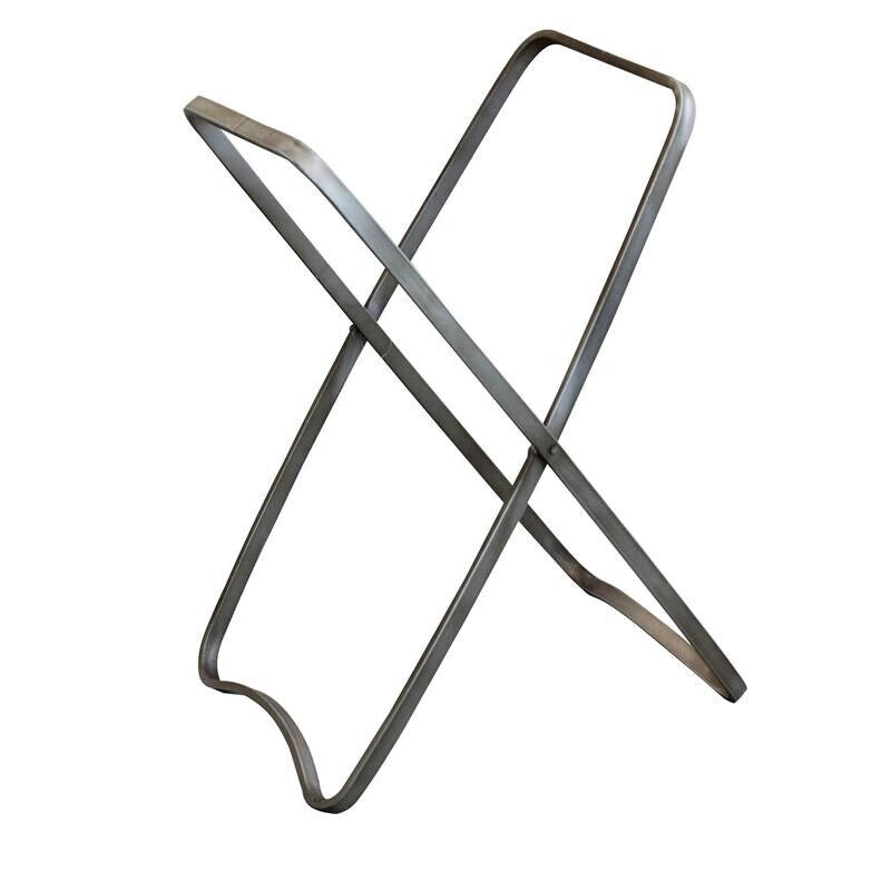 CESTA PORTA BIANCHERIA GILBERT IN TESSUTO BIANCO E STRUTTURA IN FERRO