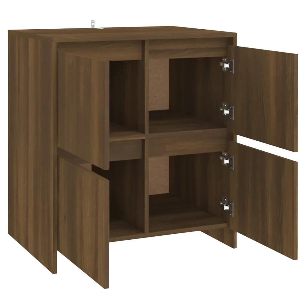 Credenza | Madia | Buffet da pranzo | Armadio da pranzo Rovere Marrone 70x41x75 cm in Truciolato