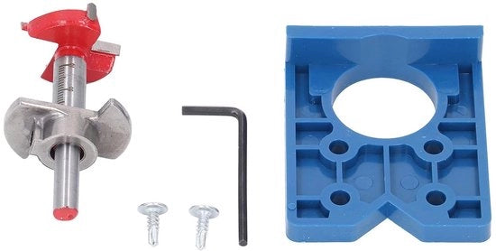 Set di attrezzi per foratura 35 mm per arredi porta finestre con guida foratura - precisione garantita, ottima sincronizzazione, facile da usare, materiali di alta qualità
