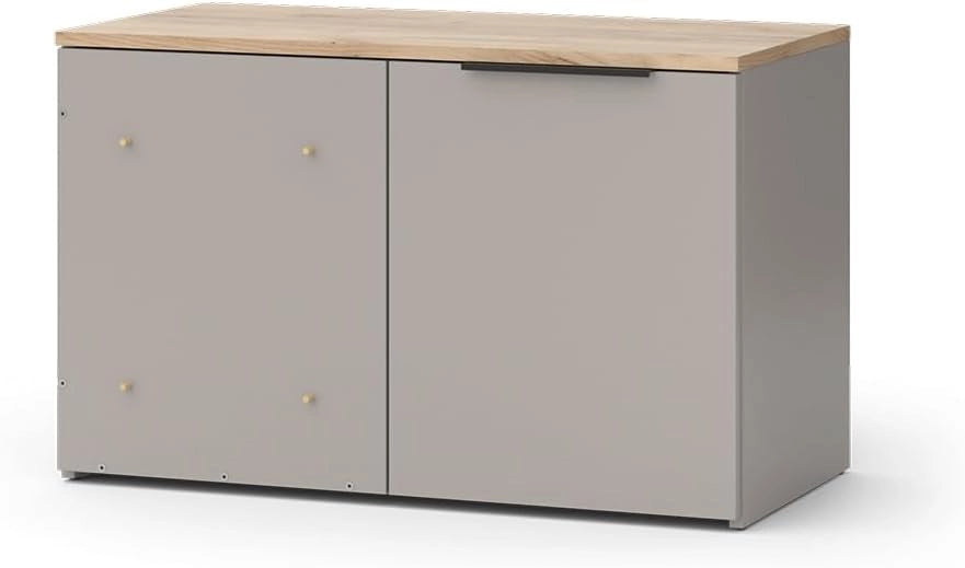 Credenza Wido, Verde, 80 x 50 cm con porta, per la conservazione e l'utilizzo salvaspazio negli angoli