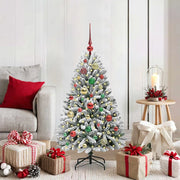 Albero di Natale artificiale con 150 LED Verde e Bianco 120 cm 3395738