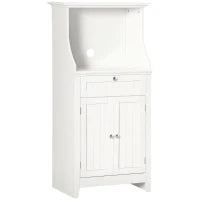 Mobile Cucina per Microonde con Cassetto e Armadietto 2 Ante, 60x40x122.5 cm, Bianco