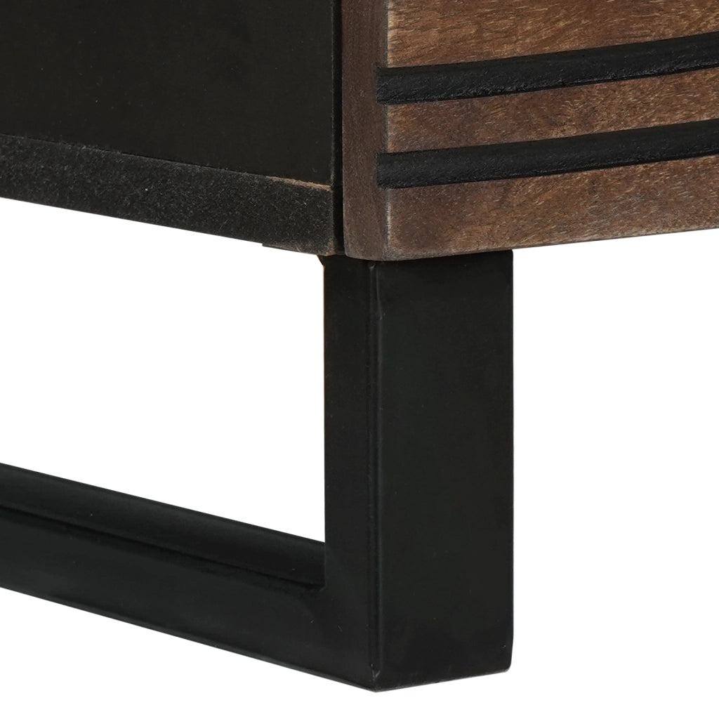 Mobile TV 100x33.5x46 cm Legno massello di mango e legno ingegnerizzato