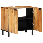 Armadio per Lavabo da Bagno con porta Legno di Acacia Massello 4017775