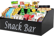 Organizzatore di Cucina con 4 Comparti - Contenitore di Cibo - Organizzatore di Caffè - Accessori di Cucina - Nero Acrilico - 28 x 21 x 13 cm - Contenitore di Deposito
