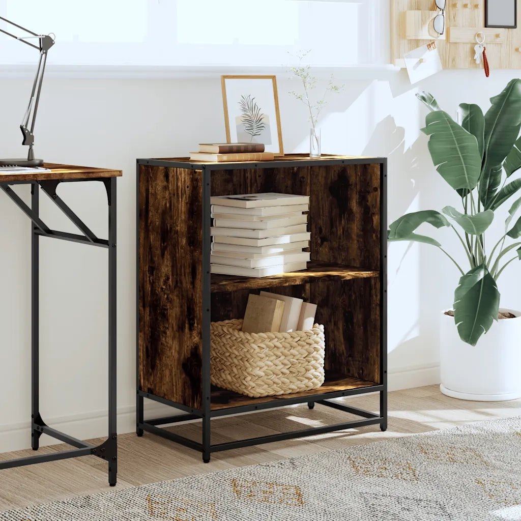 Libreria Rovere Fumo 60x35x76 cm in Legno Multistrato