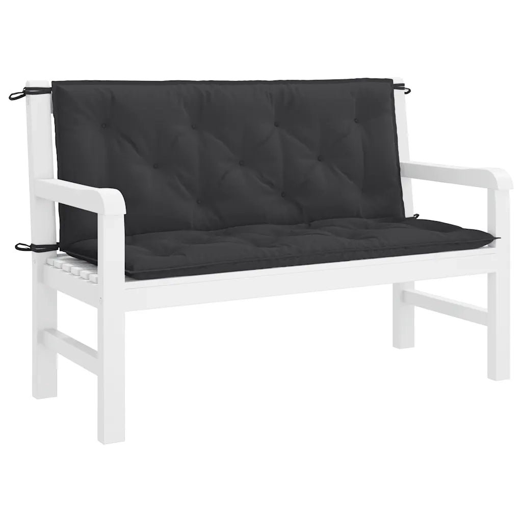 Cuscino per Panca Nero 120x(50+50)x7 cm in Tessuto Oxford 315011