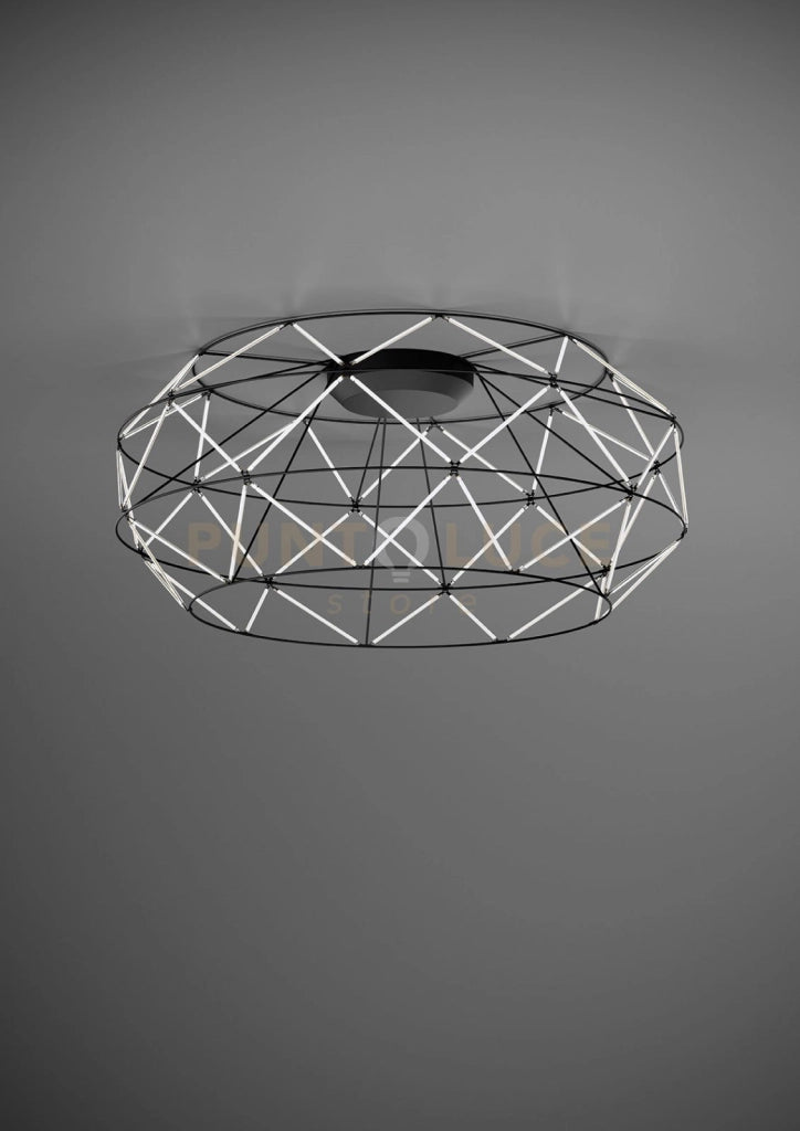 EUCLIDE LAMPADARIO SOSPESO 35CM A LED 2700K 2945LM 44W COLORE NERO