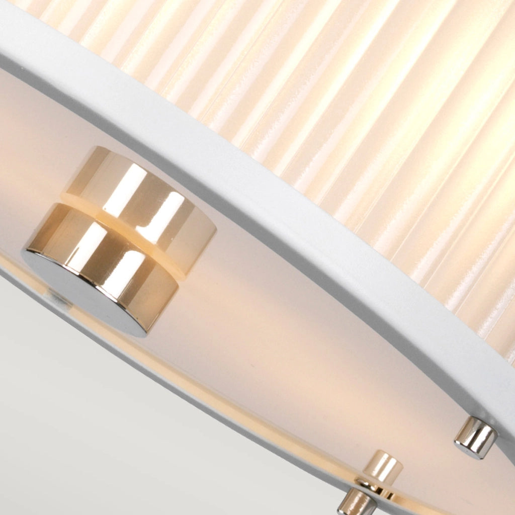 Sospensione Corona vetro bianco/nichel 2xE27 Elstead