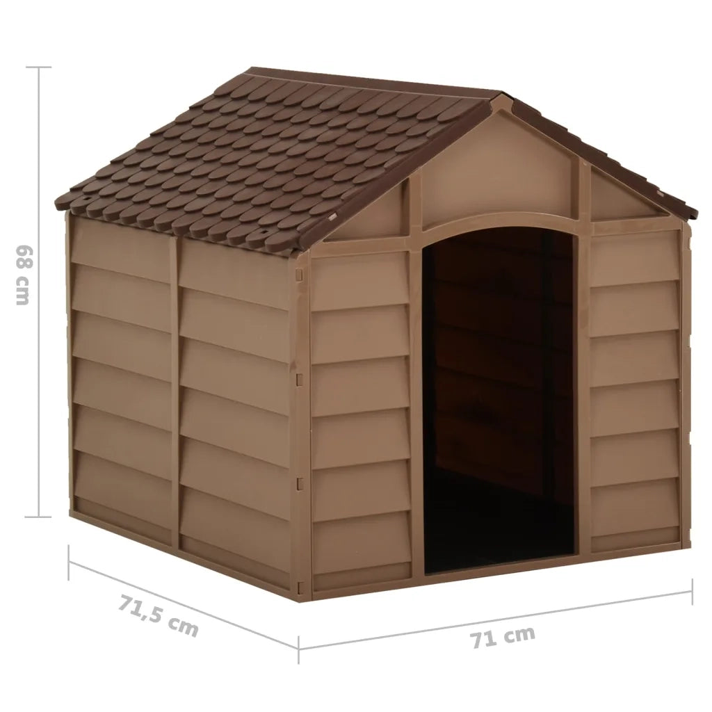 Cuccia per Cani Marrone 71x71,5x68 cm in PP CFW1397644