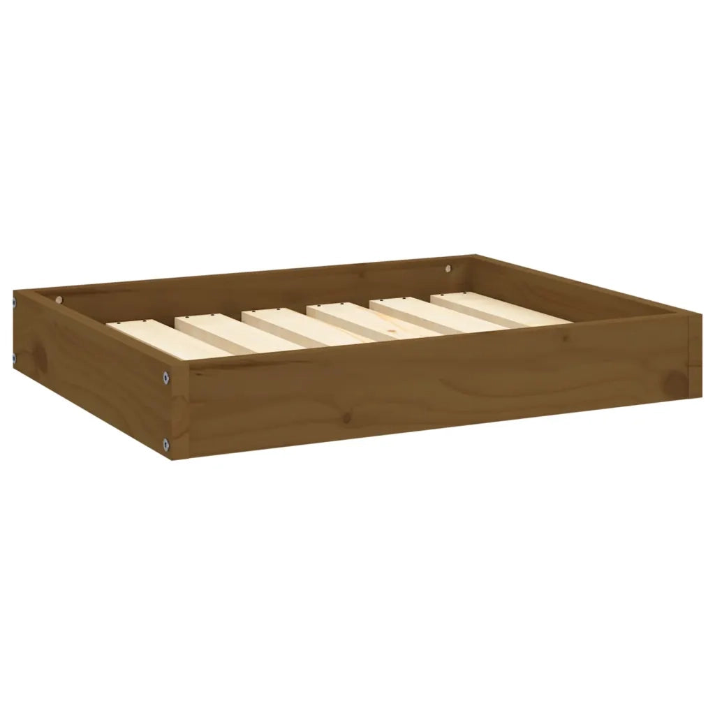Cuccia per Cani Ambrata 61,5x49x9 cm in Legno Massello di Pino 820854