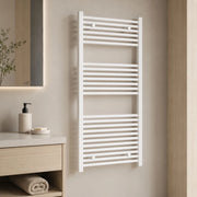 Termoarredo bianco in acciaio scaldasalviette per bagno elegante *** misure h1200xl550xi500 23 tubi, pezzi 1