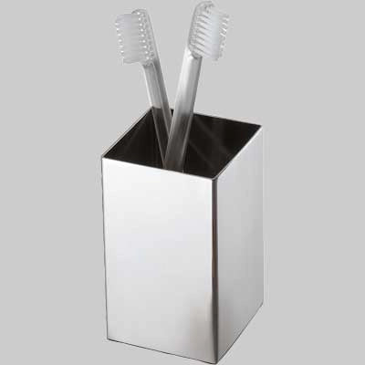 PORTASPAZZOLINI NEMESIA ACCIAIO INOX LUCIDO -  - GEDY