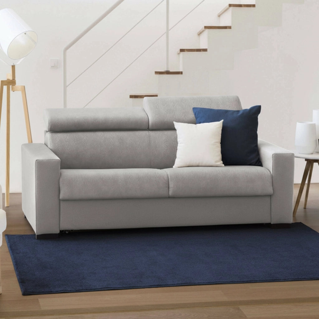 Annalara, Divano Letto 2 Posti Sfoderabile Made in Italy, 180x95 cm Grigio