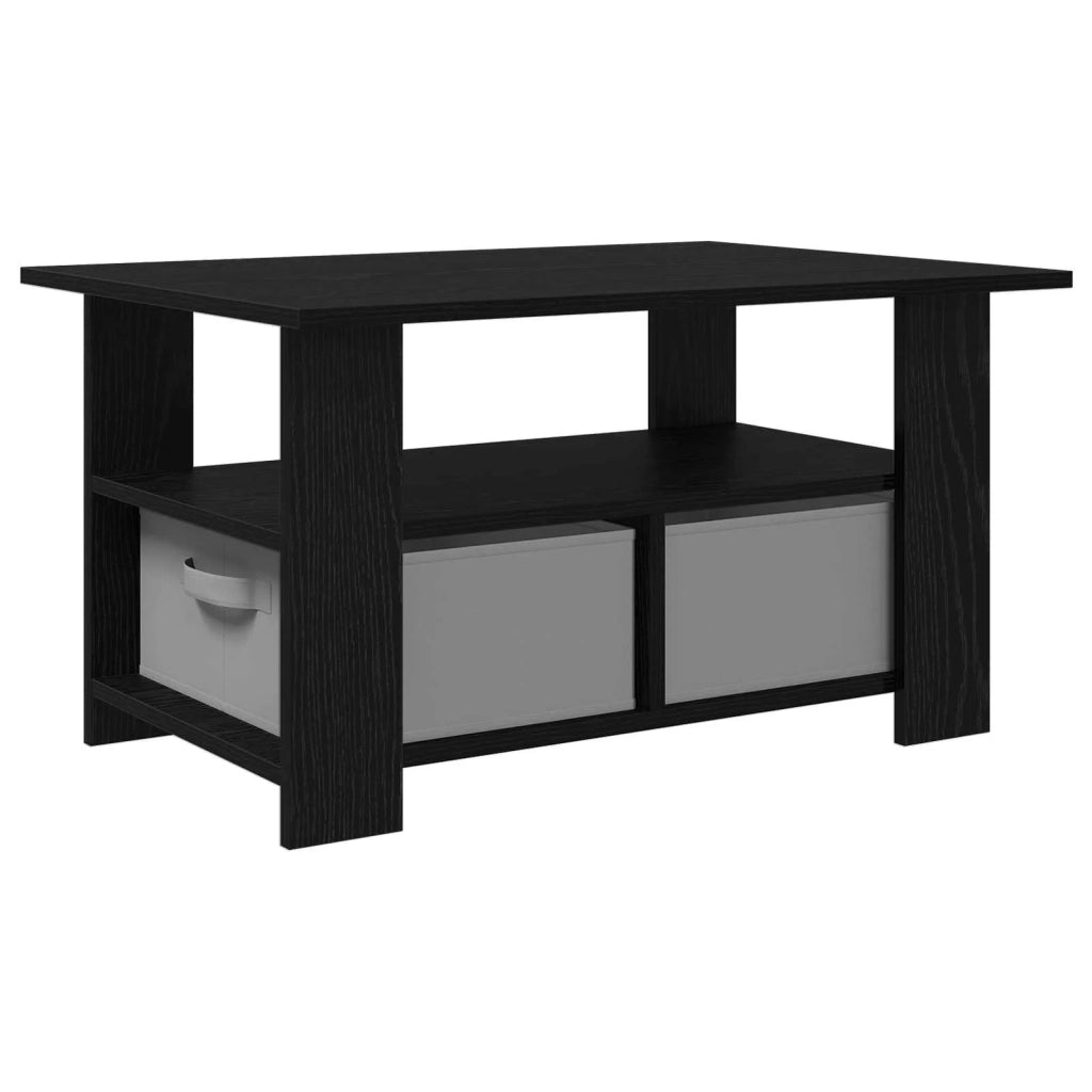 Tavolino da salotto con cassetto Rovere Nero 77 x 55 x 42 cm 8000413