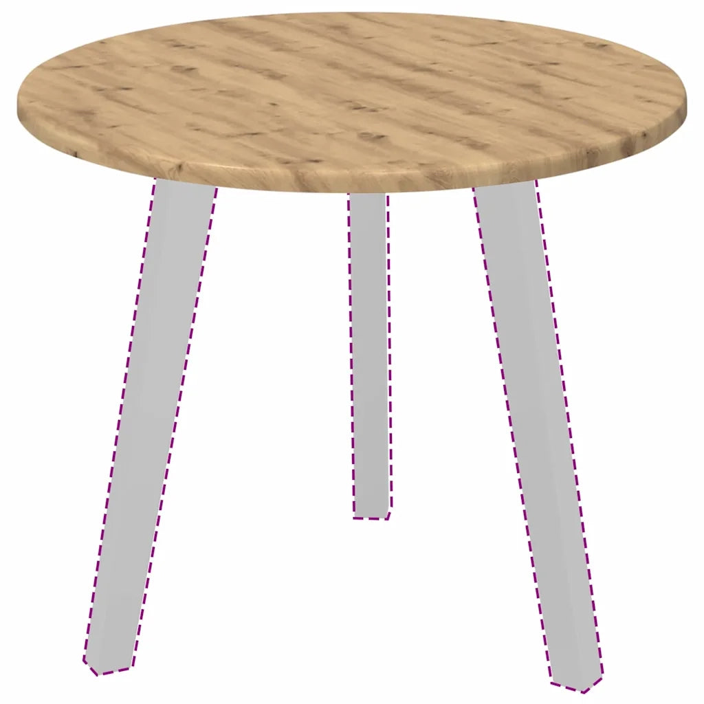 Piano del tavolo rovere artigianale Ø 50 x 1,5 cm