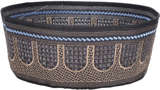 Moda Araba/Turca - Copricapo con Disegno Respirante - Moda in Stile - Misura 59 - Adatto per Ramadan/Eid - Cappello a Cilindro