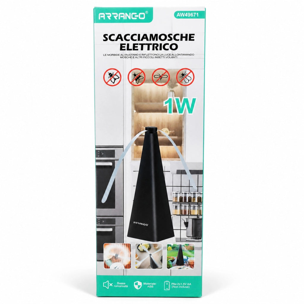 SCACCIAMOSCHE ELETTRICO PER ZANZARE DA TAVOLO 1W BATTERIE AA ARRANGO AW49671
