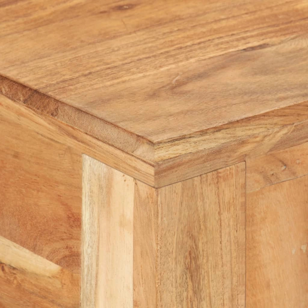 Scrivania tavolo postazione di lavoro mobile per computer studio 110 x 50 x 75 cm legno massello di recupero marrone 02_0023368